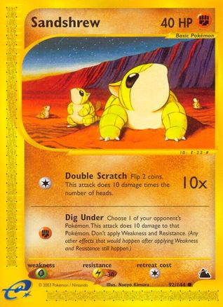 Sandshrew - Reverse Holofoil Skyridge - Common