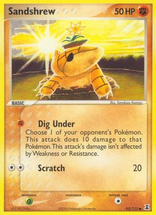 Sandshrew 082 - Reverse Holofoil Delta Species - Common