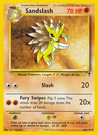 Sandslash - Reverse Holofoil Legendary Collection - Uncommon