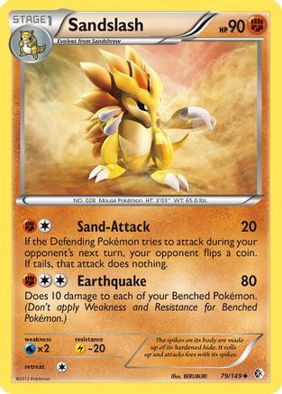 Sandslash - Reverse Holofoil Boundaries Crossed - Uncommon