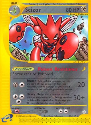 Scizor - Reverse Holofoil Aquapolis - Rare