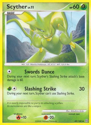 Scyther 049/100 - Reverse Holofoil Stormfront - Uncommon