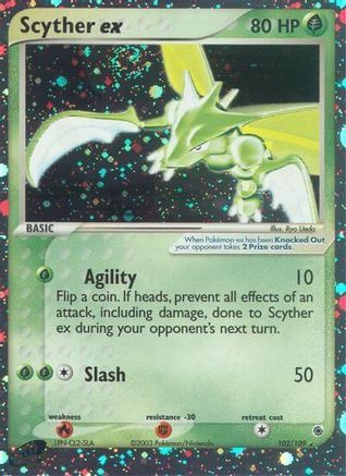 Scyther ex/109 - Holofoil Ruby and Sapphire - Ultra Rare