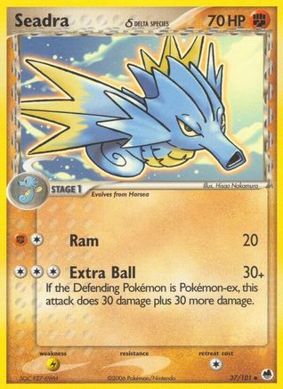 Seadra - 037/101 (Delta Species)/101 - Reverse Holofoil Dragon Frontiers - Uncommon