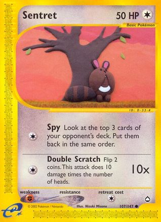 Sentret - Reverse Holofoil Aquapolis - Common