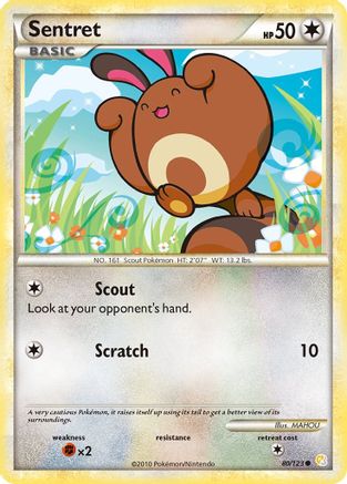 Sentret 080 - Reverse Holofoil HeartGold SoulSilver - Common