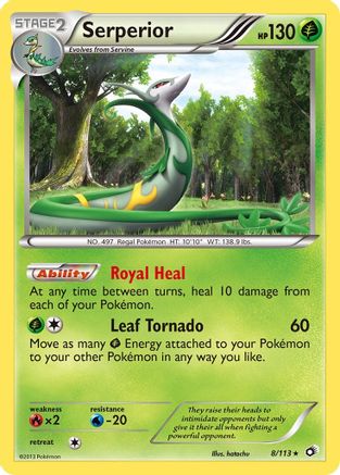 Serperior 008 - Holofoil Legendary Treasures - Holo Rare