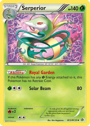 Serperior RC3 - Holofoil Legendary Treasures Radiant Collection - Uncommon