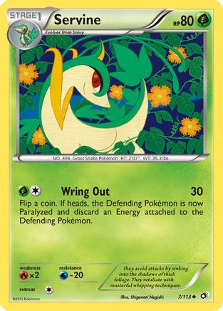 Servine 007/113 - Reverse Holofoil Legendary Treasures - Uncommon