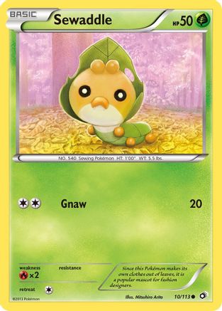Sewaddle (10) - Reverse Holofoil Legendary Treasures - Common