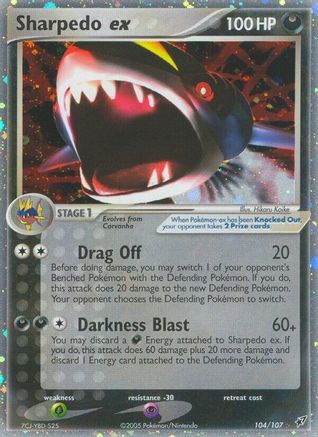 Sharpedo ex - Holofoil Deoxys - Ultra Rare