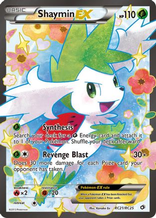 Shaymin EX (Full Art) RC21 - Holofoil Legendary Treasures Radiant Collection - Ultra Rare