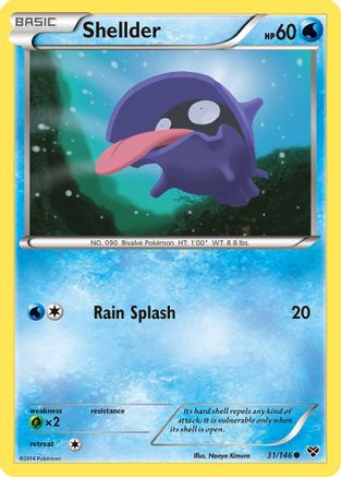Shellder - Reverse Holofoil XY Base Set - Common