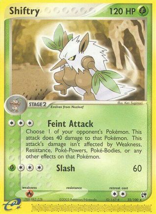 Shiftry - 22/100/100 Sandstorm - Rare