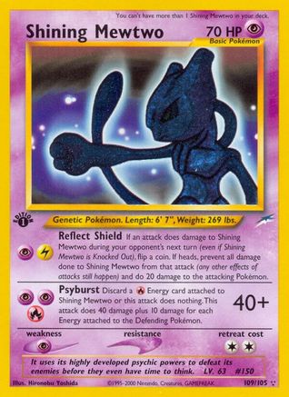 Shining Mewtwo - 1st Edition Holofoil Neo Destiny - Secret Rare