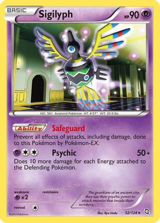 Sigilyph 052 - Reverse Holofoil Dragons Exalted - Holo Rare
