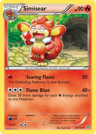 Simisear - Reverse Holofoil Plasma Storm - Uncommon