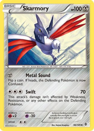 Skarmory (96) - Reverse Holofoil Boundaries Crossed - Uncommon