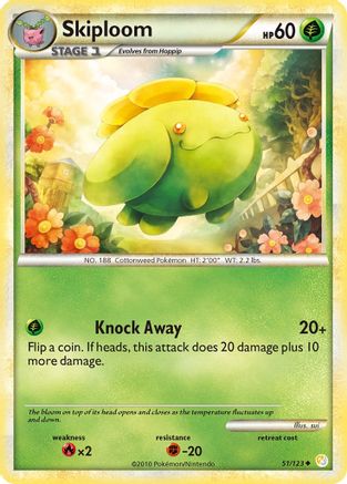 Skiploom 051 HeartGold SoulSilver - Uncommon