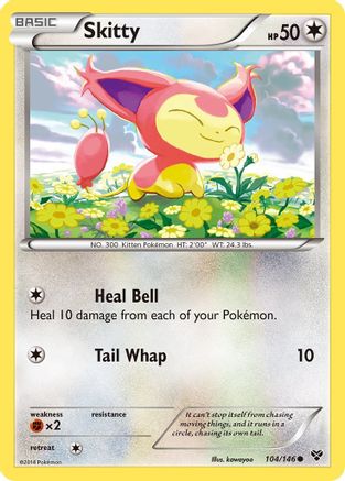 Skitty 104 - Reverse Holofoil XY Base Set - Common