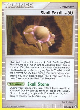 Skull Fossil 117 - Reverse Holofoil Mysterious Treasures - Common