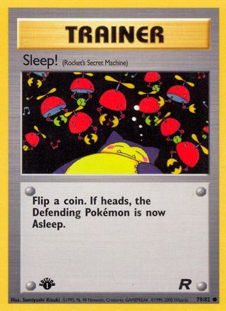 Sleep! (Rocket's Secret Machine) 079 - 1st Edition Team Rocket - Common