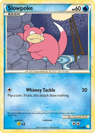 Slowpoke 081 - Reverse Holofoil HeartGold SoulSilver - Common