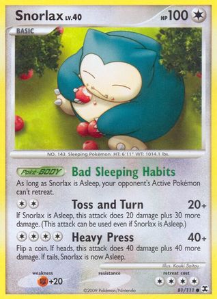 Snorlax (81) (81) 081 - Reverse Holofoil Rising Rivals - Common