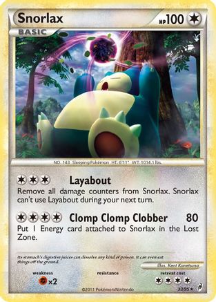 Snorlax 033 - Reverse Holofoil Call of Legends - Rare