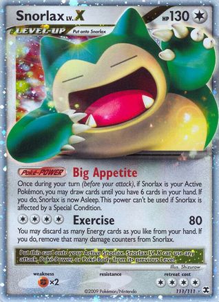 Snorlax Lv.X - Holofoil Rising Rivals - Ultra Rare