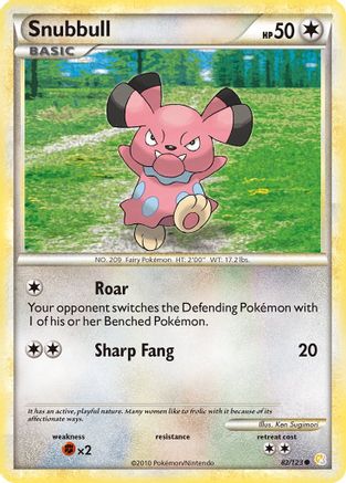 Snubbull 082 - Reverse Holofoil HeartGold SoulSilver - Common