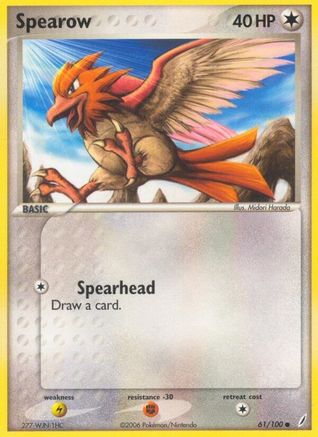 Spearow 061 - Reverse Holofoil Crystal Guardians - Common