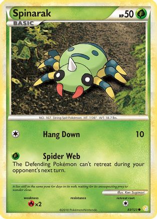 Spinarak 083 HeartGold SoulSilver - Common
