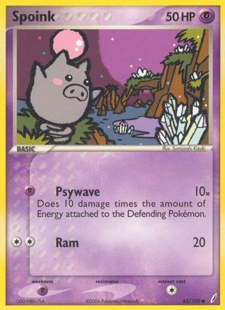 Spoink 062 - Reverse Holofoil Crystal Guardians - Common