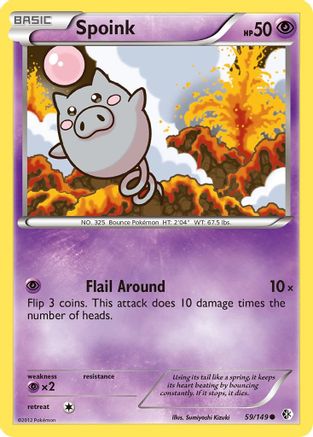 Spoink 059 - Reverse Holofoil Boundaries Crossed - Common