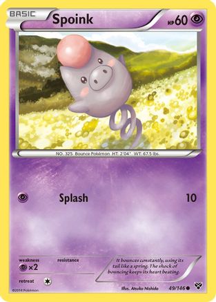 Spoink 049 - Reverse Holofoil XY Base Set - Common