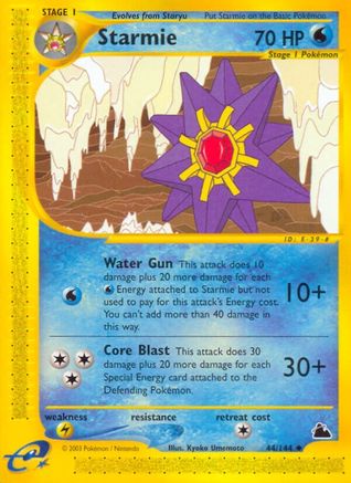 Starmie (44) - Reverse Holofoil Skyridge - Uncommon