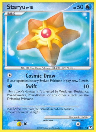 Staryu/111 - Reverse Holofoil Rising Rivals - Common