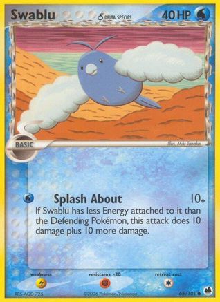 Swablu (Delta Species) 065 Dragon Frontiers - Common