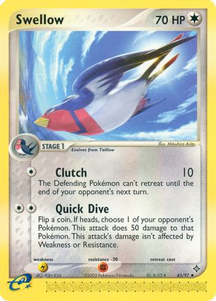 Swellow - Reverse Holofoil Dragon - Uncommon