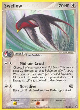 Swellow - Reverse Holofoil Deoxys - Uncommon