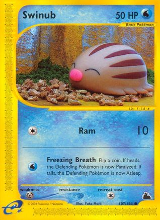 Swinub (107) - Reverse Holofoil Skyridge - Common