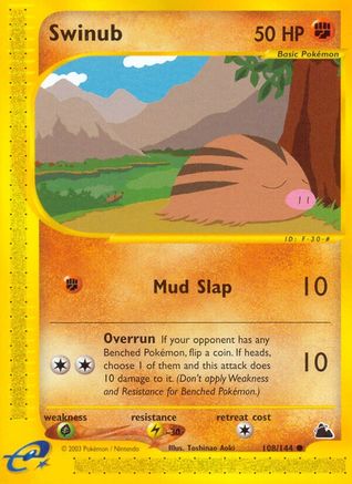 Swinub (108) - Reverse Holofoil Skyridge - Common
