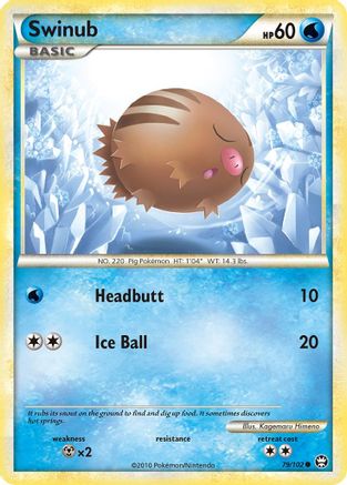 Swinub 079 - Reverse Holofoil Triumphant - Common