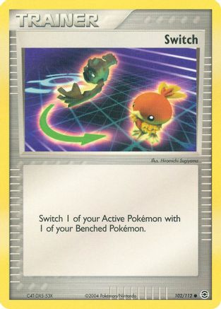 Switch 102/112 - Reverse Holofoil FireRed & LeafGreen - Common