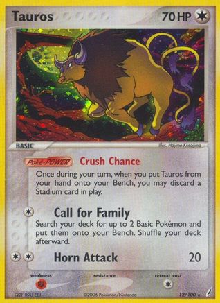 Tauros/100 - Holofoil Crystal Guardians - Holo Rare