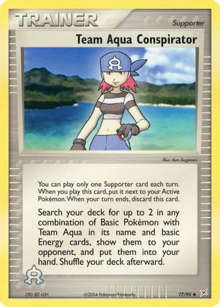 Team Aqua Conspirator - Reverse Holofoil Team Magma vs Team Aqua - Uncommon