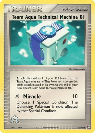 Team Aqua Technical Machine 01 - Reverse Holofoil Team Magma vs Team Aqua - Uncommon