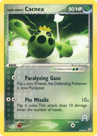 Team Aqua's Cacnea - 24/95/95 Team Magma vs Team Aqua - Uncommon