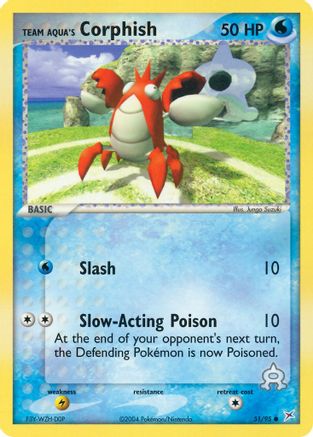 Team Aqua's Corphish - 51/95/95 Team Magma vs Team Aqua - Common